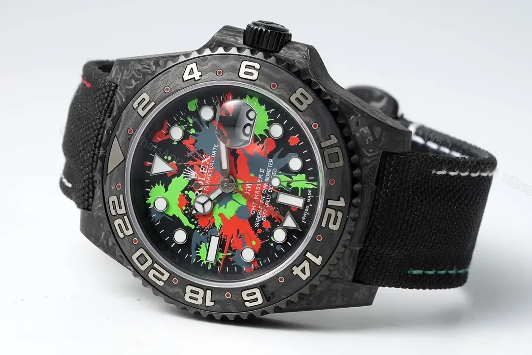 View 2 of GS Factory Clean Factory Diw Rolex GMT-Master II, Black, Carbon Fiber
