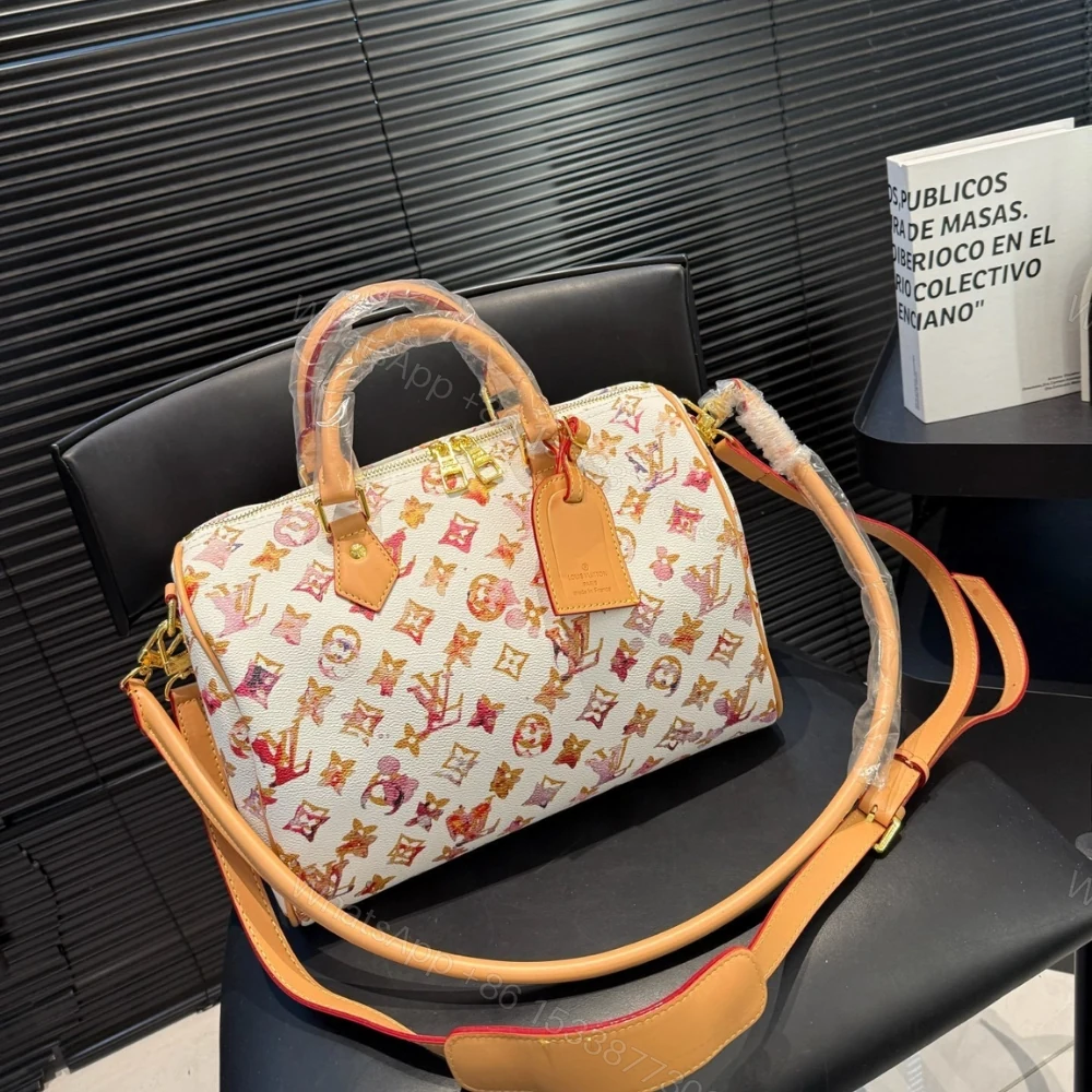 View 2 of Louis Vuitton Aquarelle Watercolor Speedy 35 White 30Cm