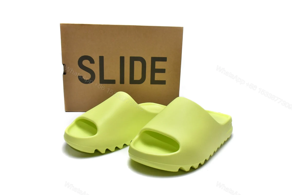 adidas Yeezy Slide Reps Fluorescent Green GX6138 — view 2