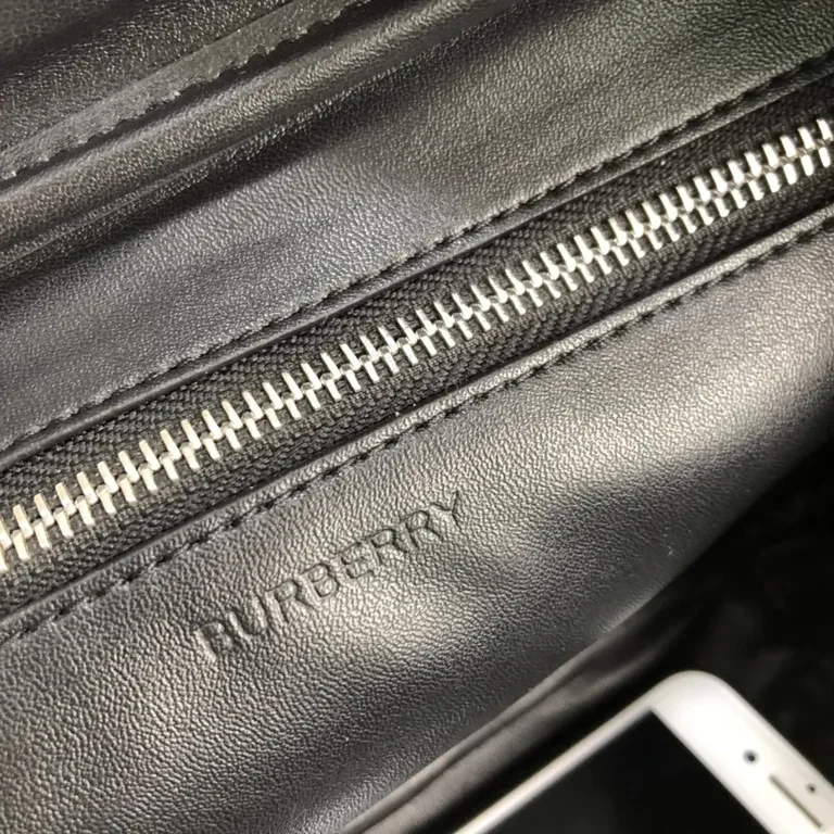 View 6 of Black Coated-Canvas Burberry Crossbody: Minimal Luxury Bag