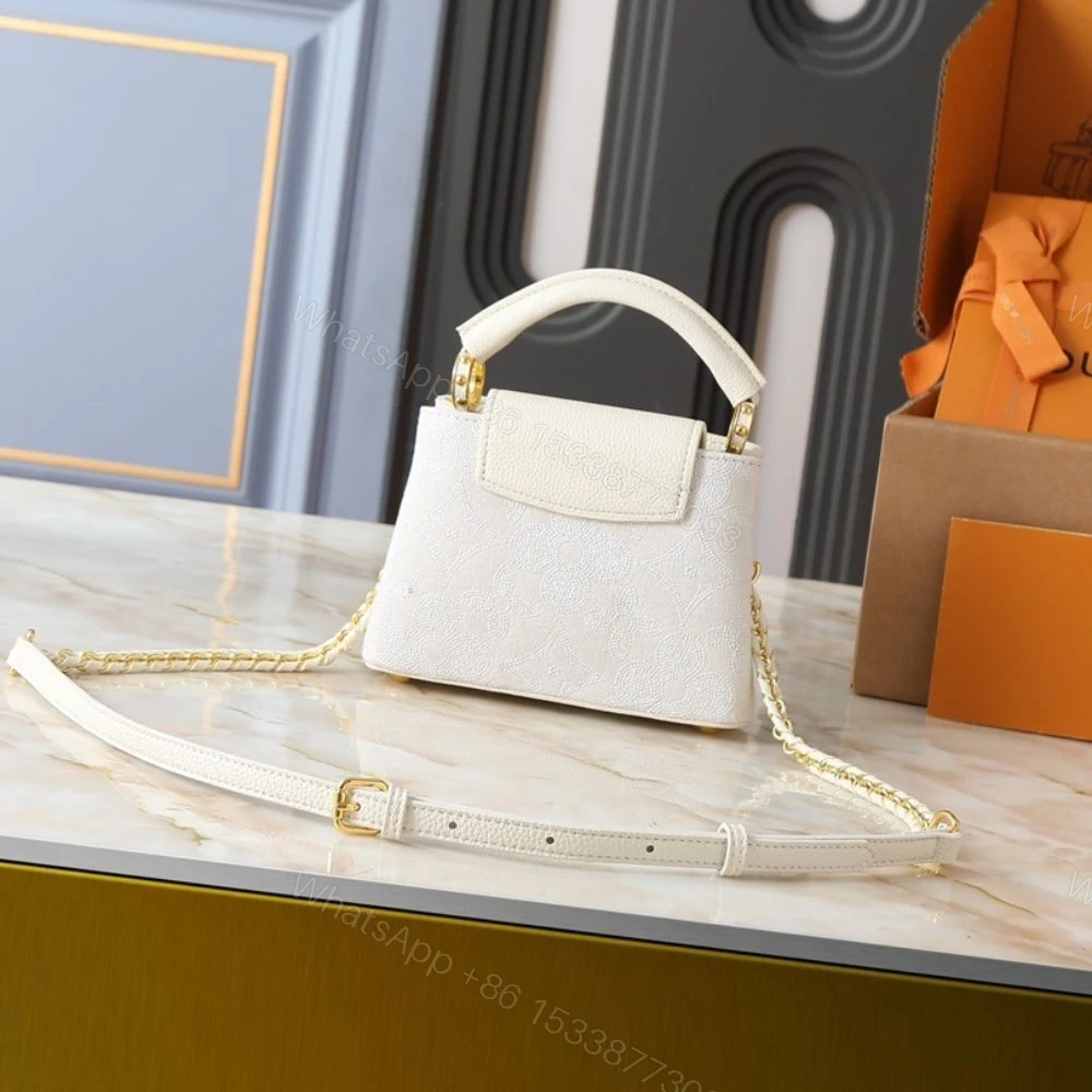 View 3 of Louis Vuitton Capucines Mini Vanilla 21Cm