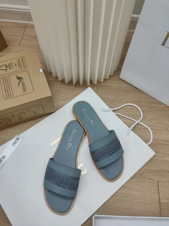 View 3 of Serene Blue Satin Slides â€“ Lux Slip-Ons with Logo Strap