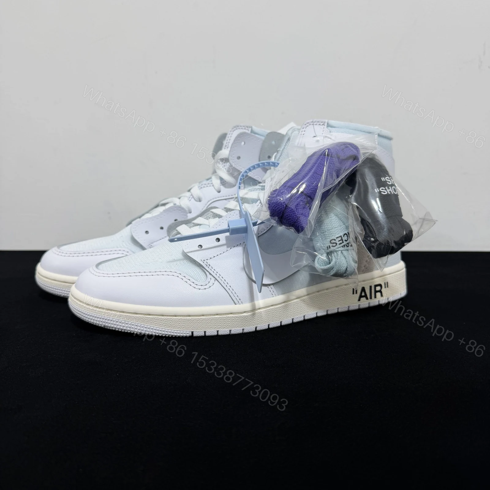 View 8 of Virgil Abloh ArchiveTM x Air Jordan 1 High OG “Alaska” Reps