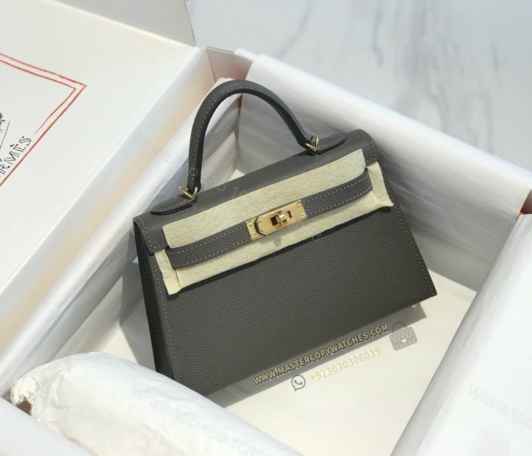 Hermes Mini Kelly Epsom 20 Graphite — view 1