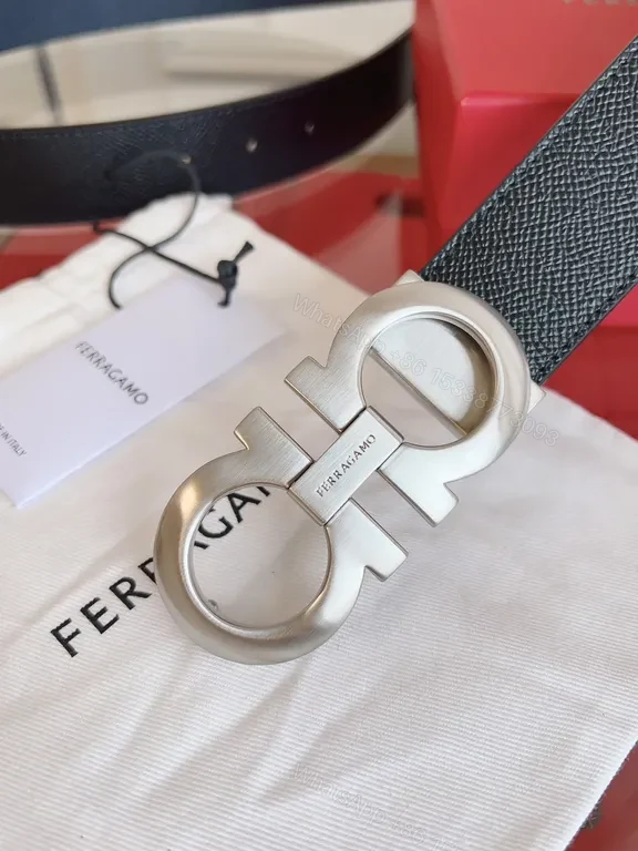 View 5 of Elegant Buckle Leather Belt: Modern, All-Day Comfort, Ferragamo Buckle Belt