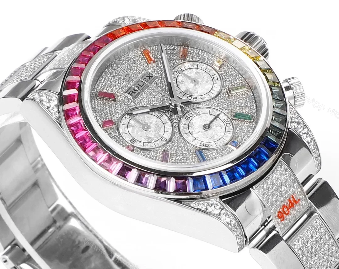 View 3 of BT Factory Clean Factory ROLEX Rainbow Daytona Platinum Watch
