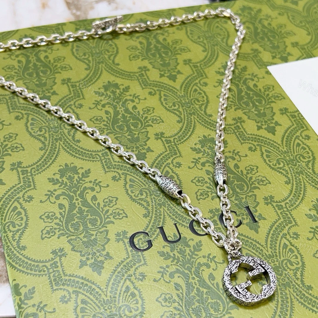 Gucci一比一GG雕花鏈環項鍊 男士復古造型飾品推薦款 — view 1