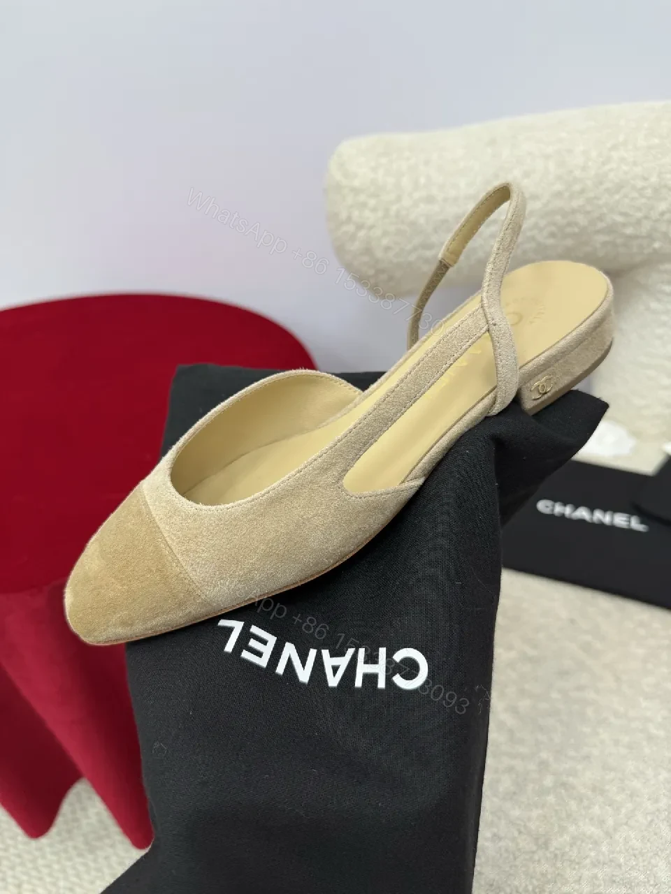 View 7 of Velvet Suede Slingback Flats: Luxe Pointed-Toe Comfort