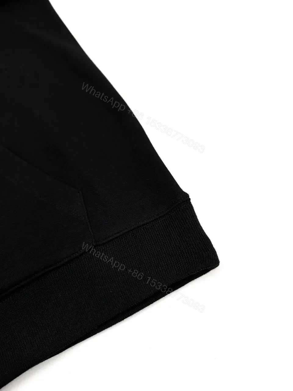 View 4 of Black Hoodie with Brown Lined Hood - Premium, Minimalist, Cozy Comfort