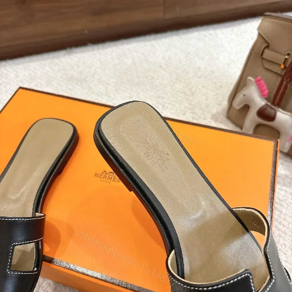 View 7 of Open-Back Leather Slide: Minimalist Luxury Comfort