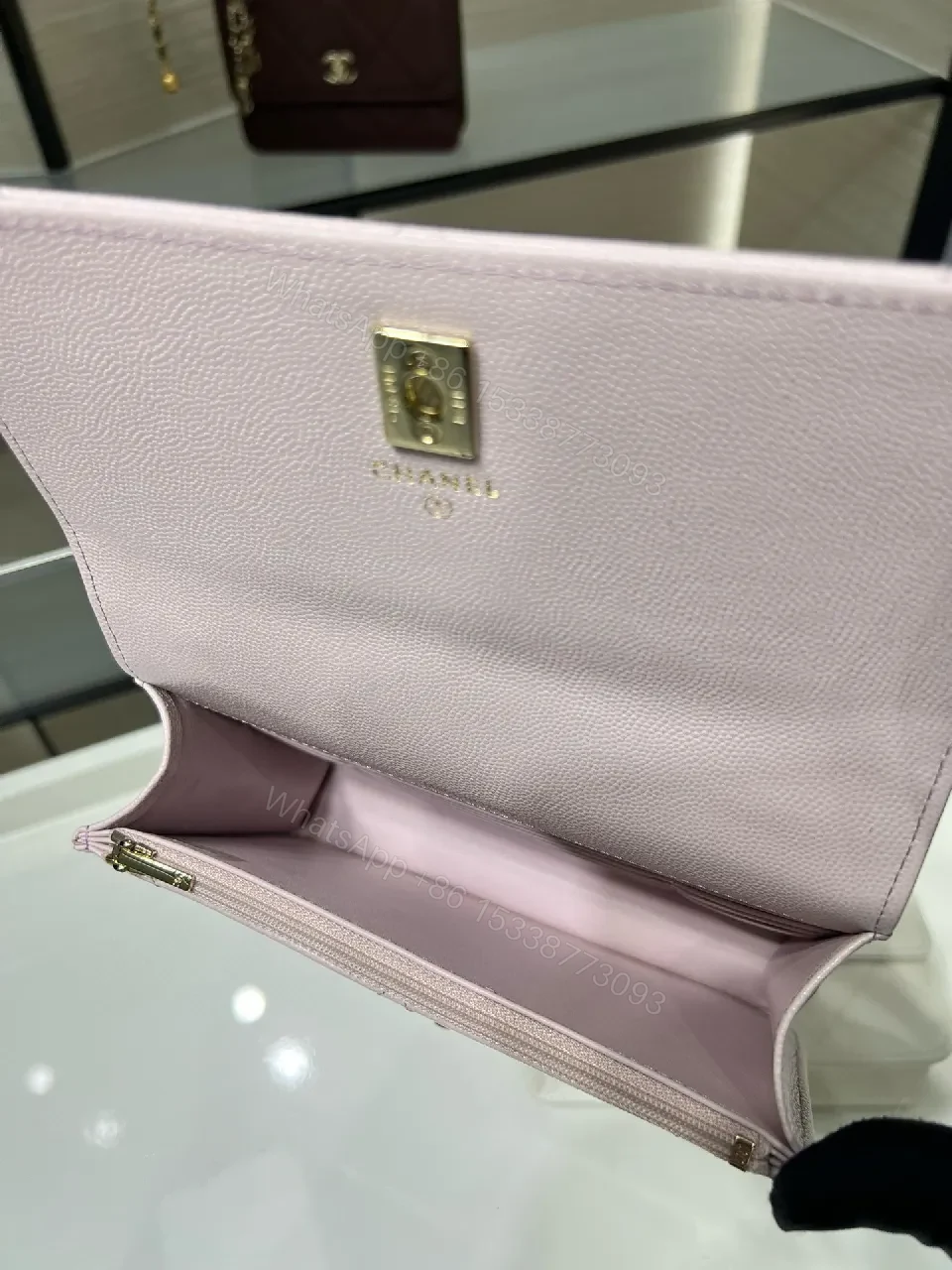 View 4 of Quilted Mini Bag: Soft Pink, Gold Hardware, Luxe Style, Crossbody Ready