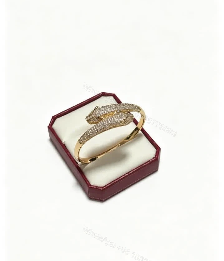 View 8 of Cartier Replica Panthère Double Head Pavé Bracelet