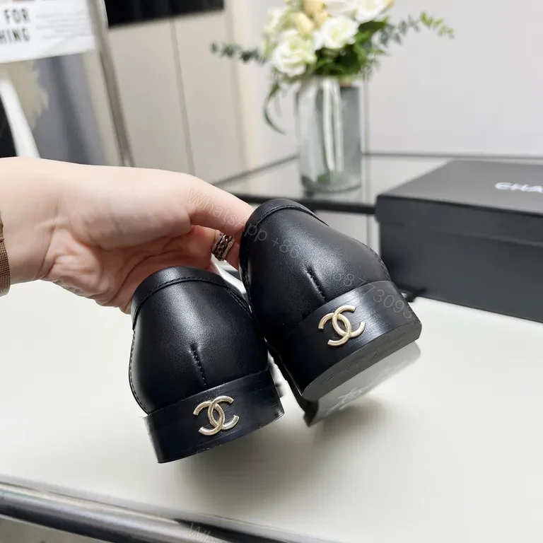 View 8 of Chic Leather Loafers - Signature Button Detail - Allâ€‘Day Comfort