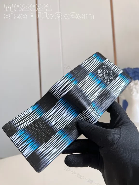 View 2 of Graphic Stripe LV Wallet: Leather, Modern, Luxeâ€”Compact Design