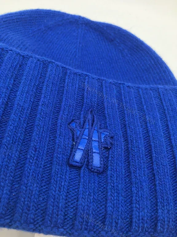 View 9 of Bold Red Knit Beanie â€” Moncler Style, Premium Warmth, Logo Embroidered