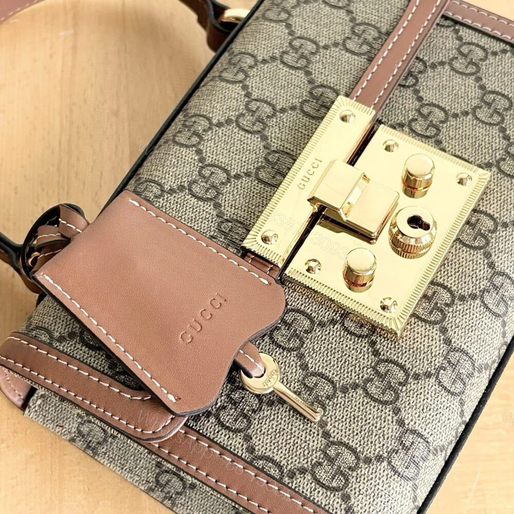 View 6 of Gucci Padlock Small Top Handle Bag Brown 20Cm 838999 FAD6L 9758