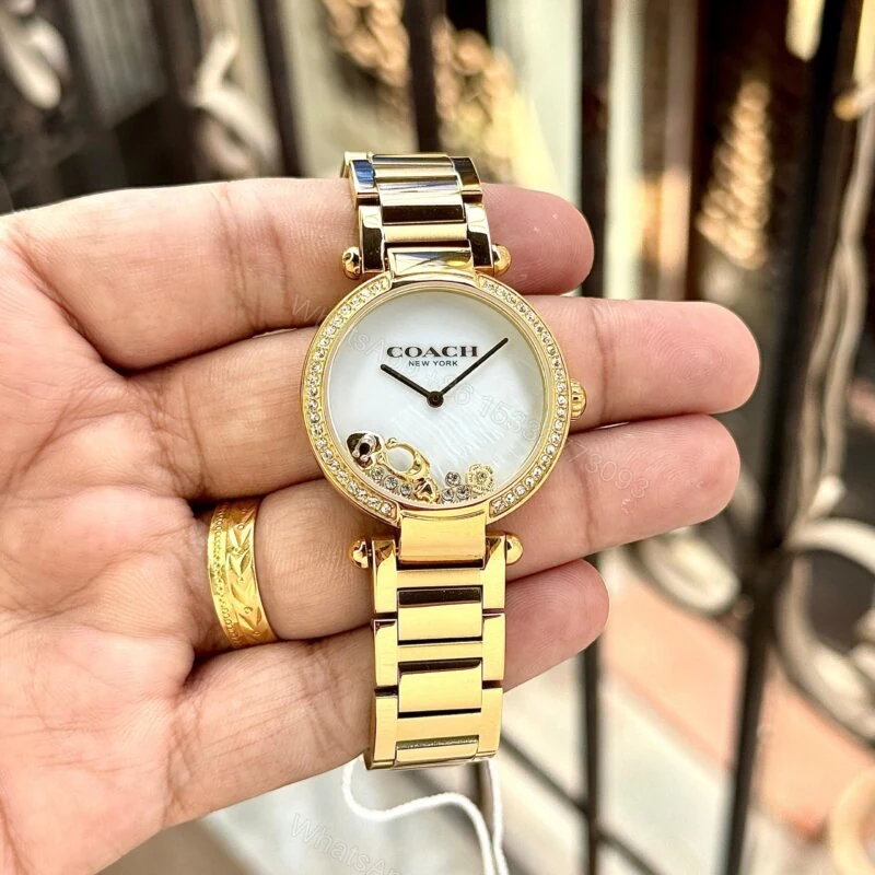 Coach Cary Quartz 34MM White Dial Gold — view 1