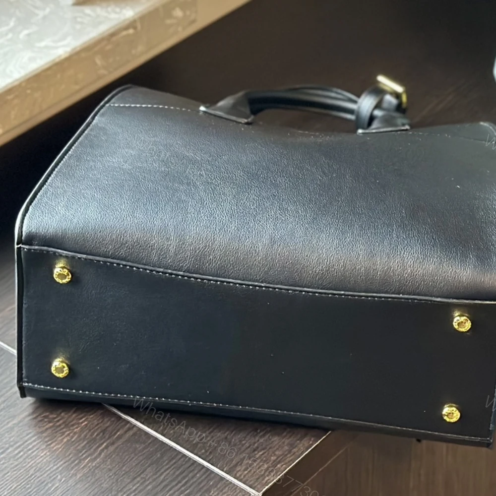 View 8 of PRADA LARGE TOTE BAG WITH BUCKLES BLACK 32CM