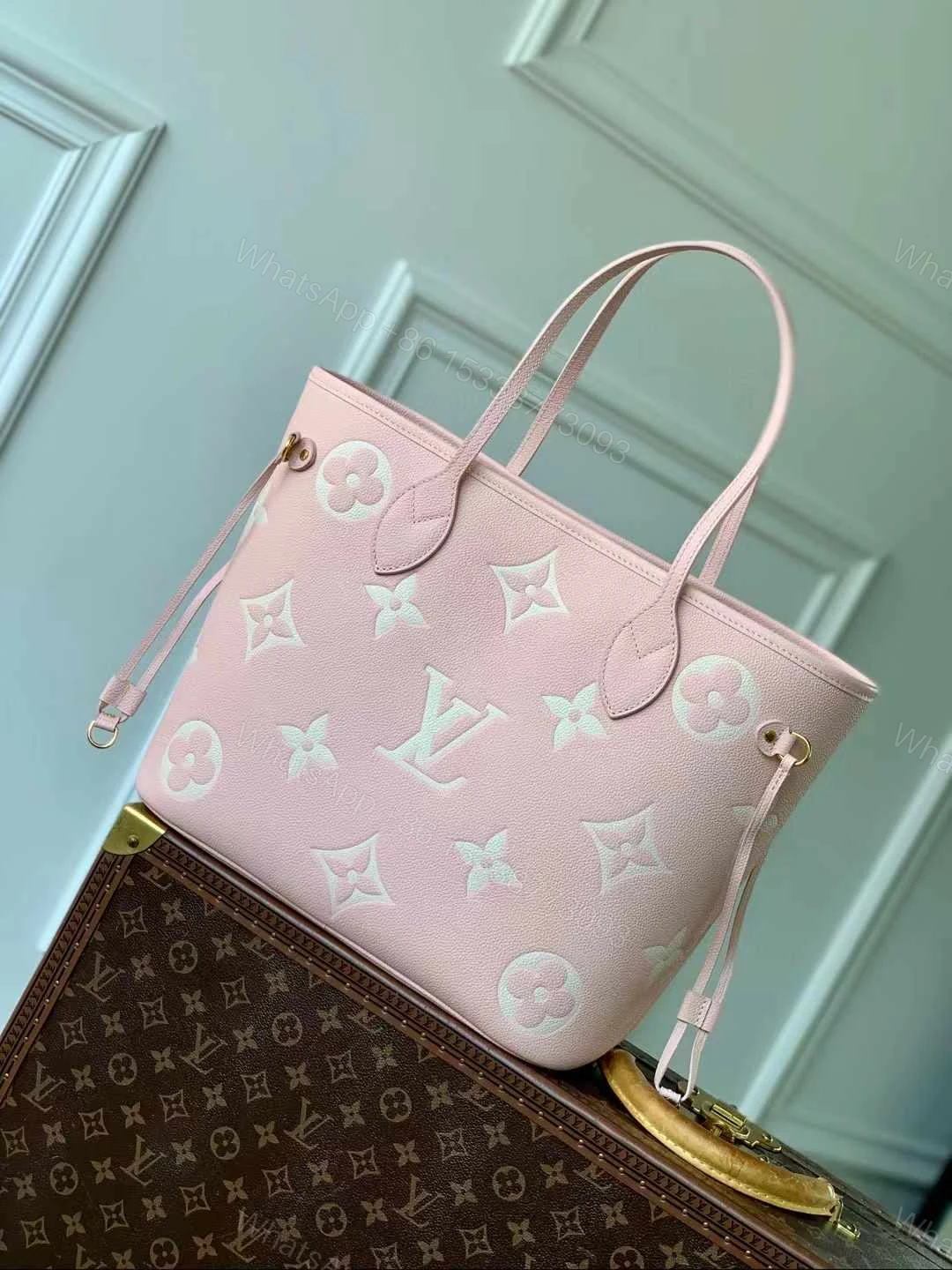 LV M14210 粉色托特包 高仿女包 附小包甜美實用款 — view 1