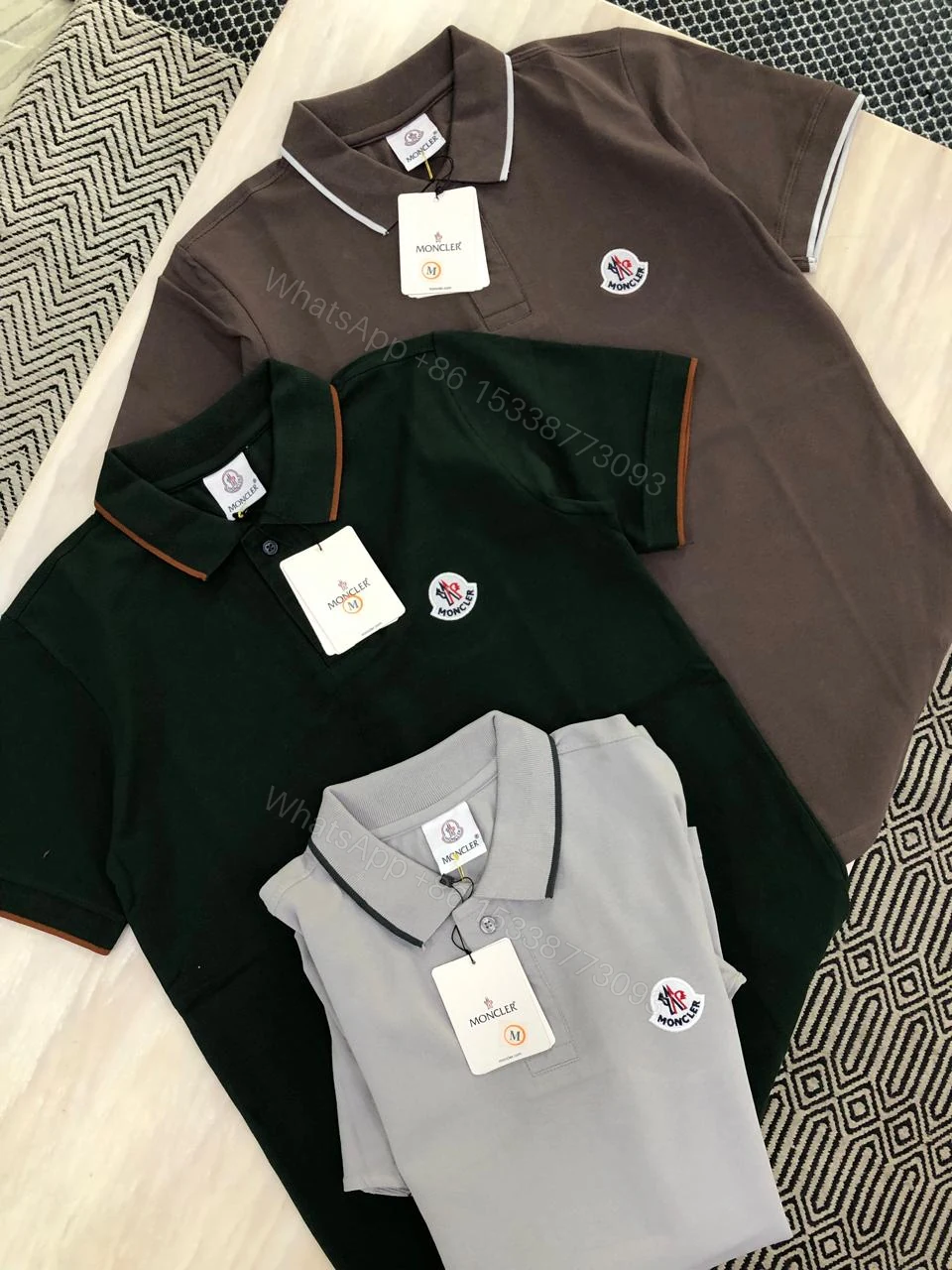 View 9 of FIRST COPY MONCLER FABRIC COTTON LYCRA POLOS T-SHIRT