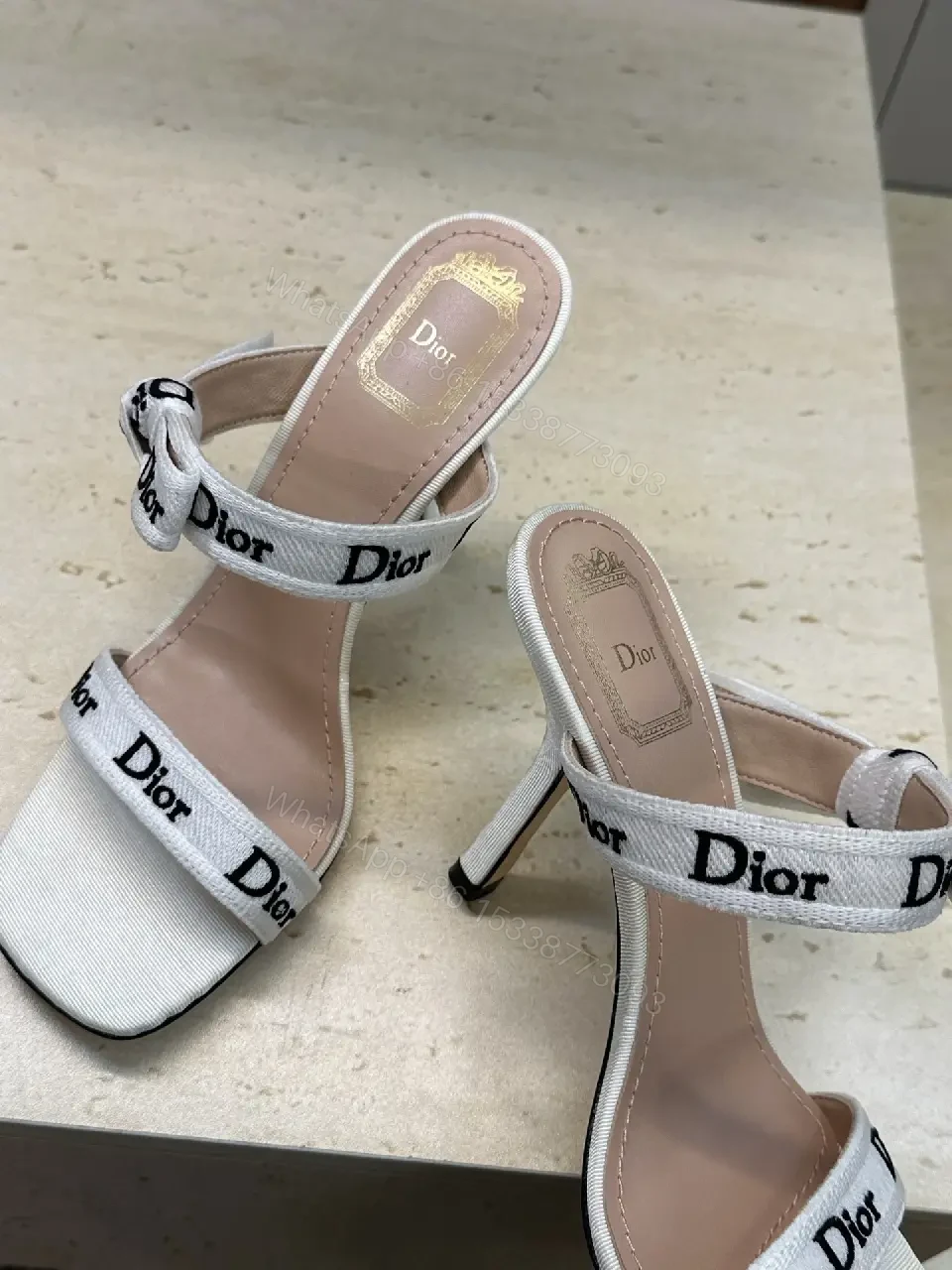 View 6 of Lightweight Strappy Heels: Open-Toe Slingback Kitten Heel, Couture Style