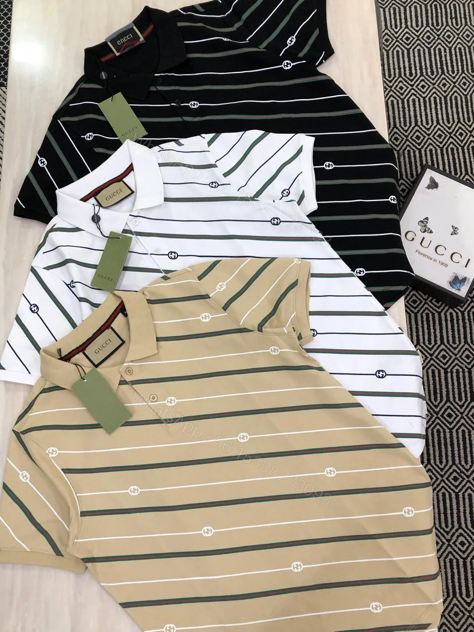 View 10 of FIRST COPY GUCCI VERY PREMIUM COTTON LYCRA POLO T-SHIRT