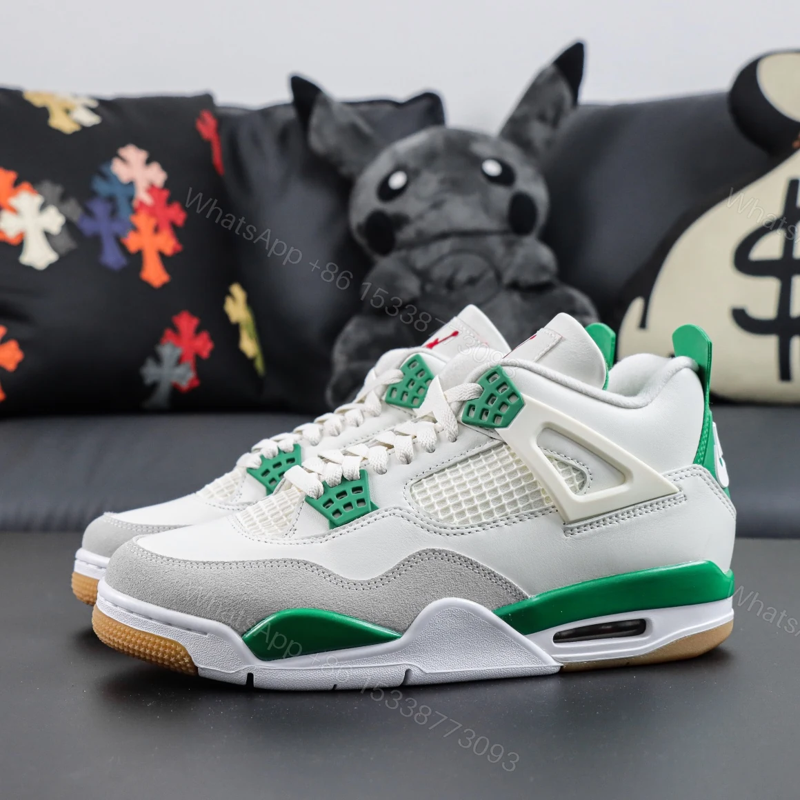 View 9 of Nike SB x Air jordan 4 Retro “Pine Green” Reps