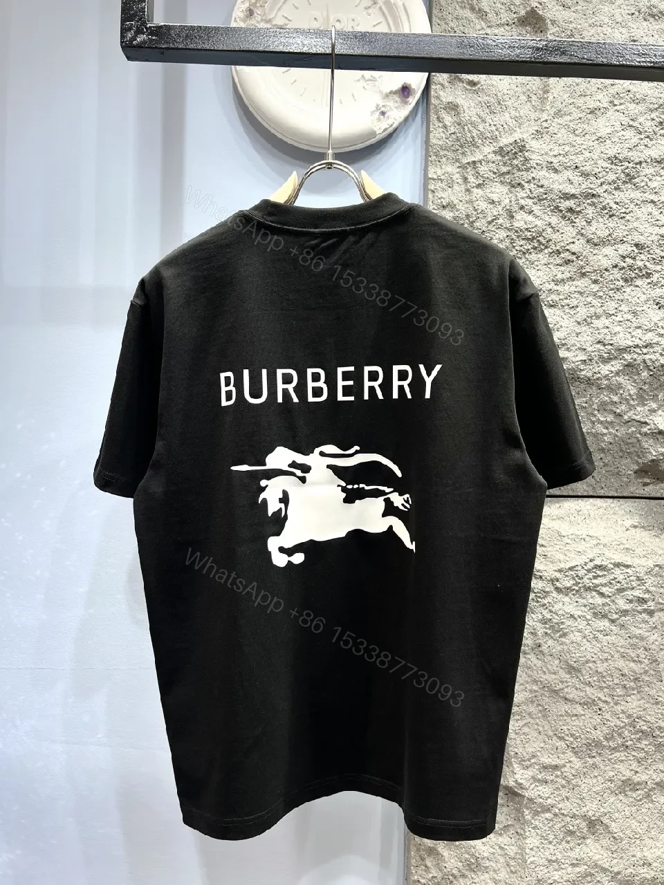 View 9 of Black Cotton Logo Tee: Refined Streetwear Essential