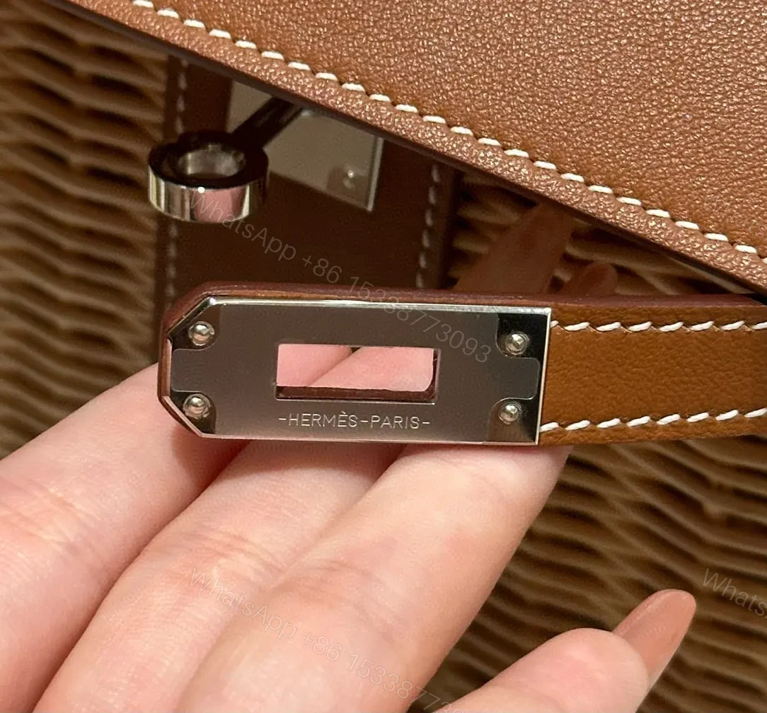 View 2 of HN PICNIC HANDBAG IN BROWN & NATURAL LEATHER AND WICKER SILVER HARDWARE