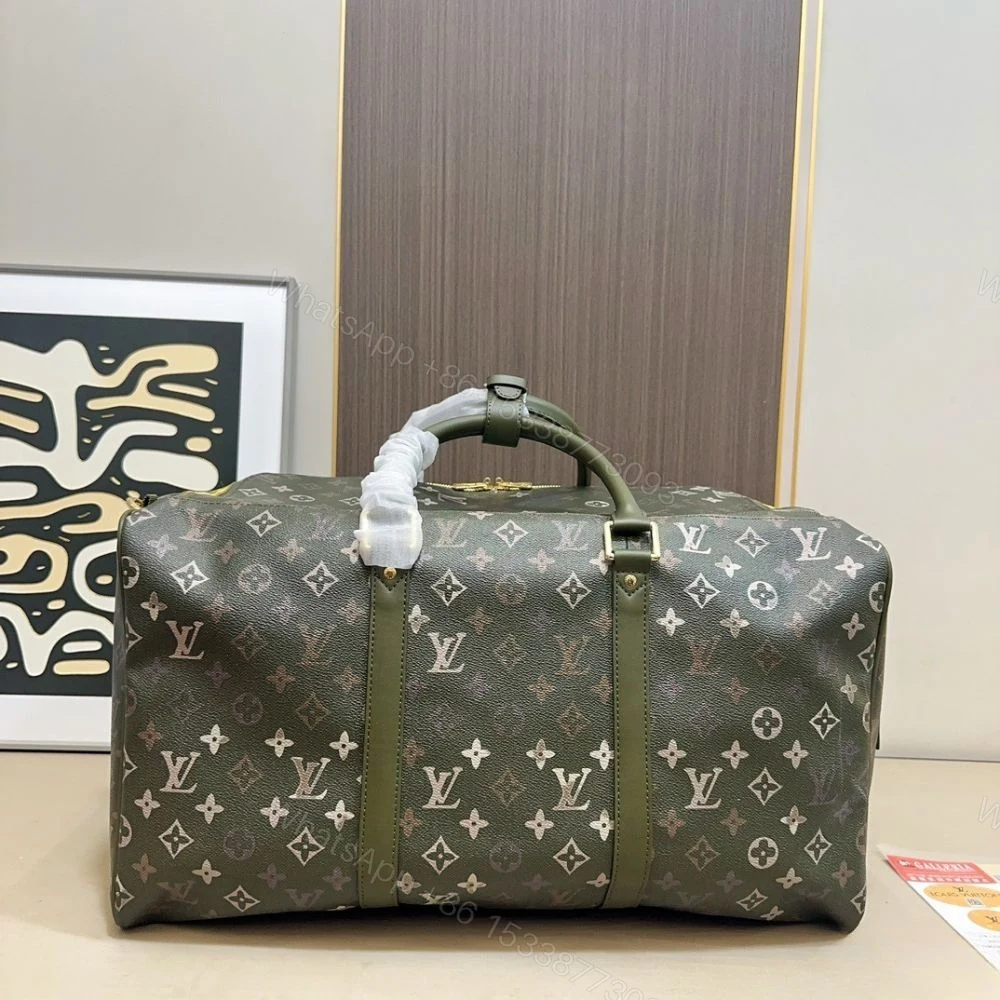 View 6 of Louis Vuitton Keepall Backpack 50Cm Khaki Green M26964