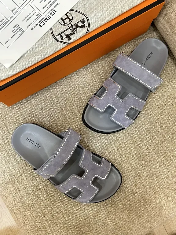 View 2 of Chic Leather Sandals: H-Accent Straps, All-Day Comfort