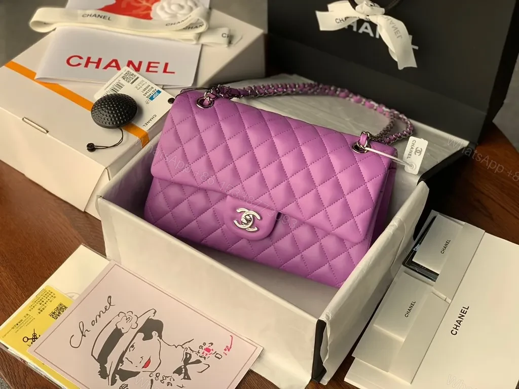 View 8 of Lavender Quilted Crossbody Bag â€“ Chic, Premium, Structured
