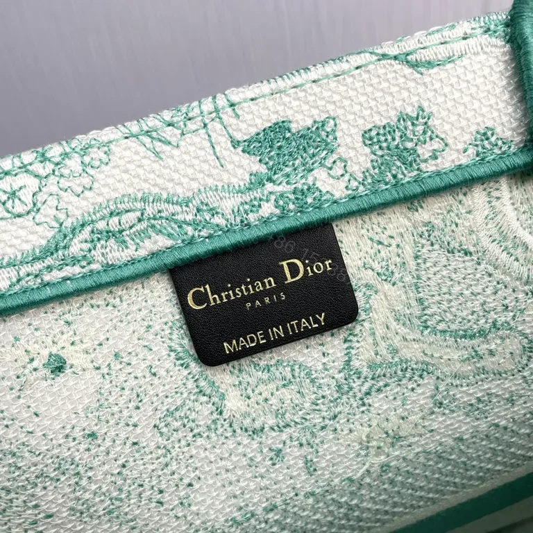 View 9 of Green Toile Signature Tote: Dior-Brand Structured Luxury Bag