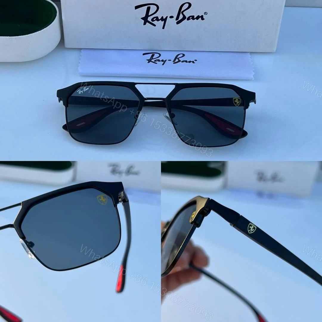 View 2 of First Copy RayBan 04 Full Black Sunglasses
