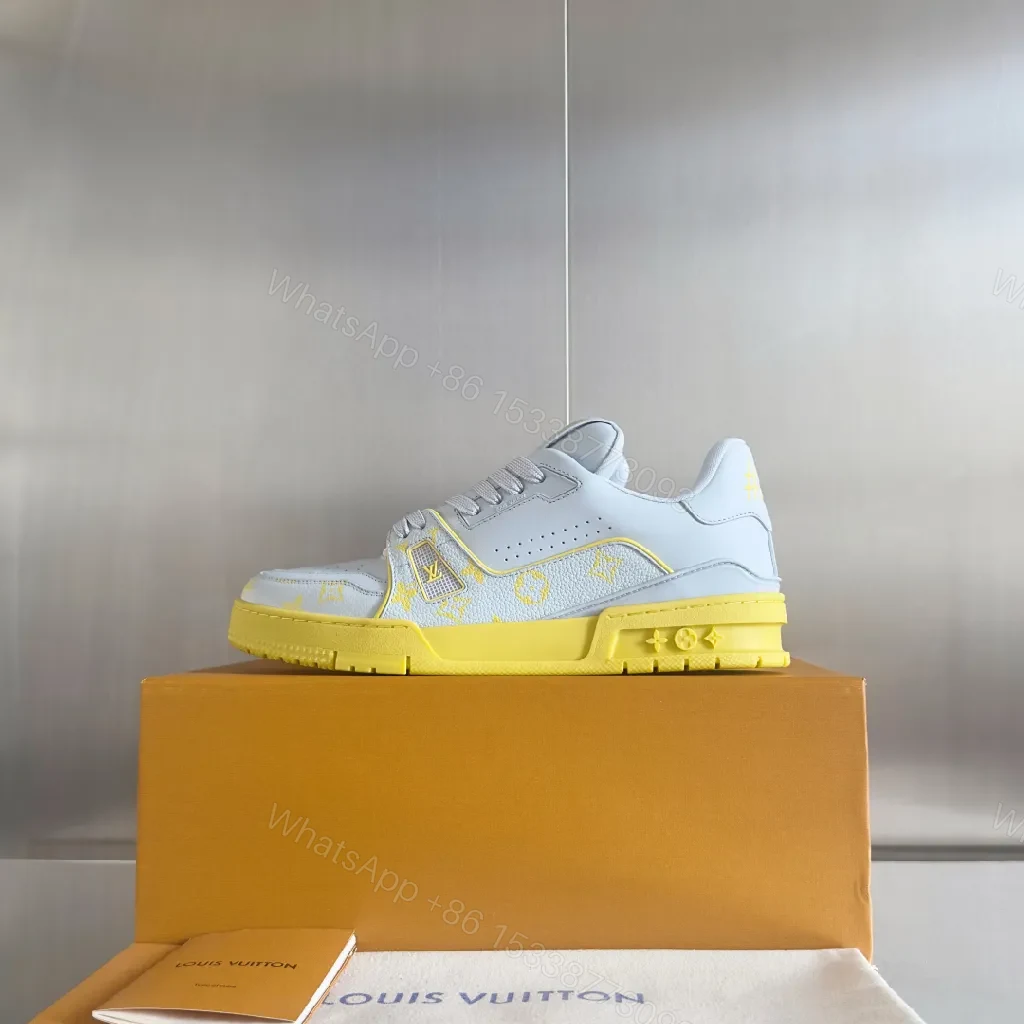 View 6 of Bold Leather High-Top Sneakers with LV Accents