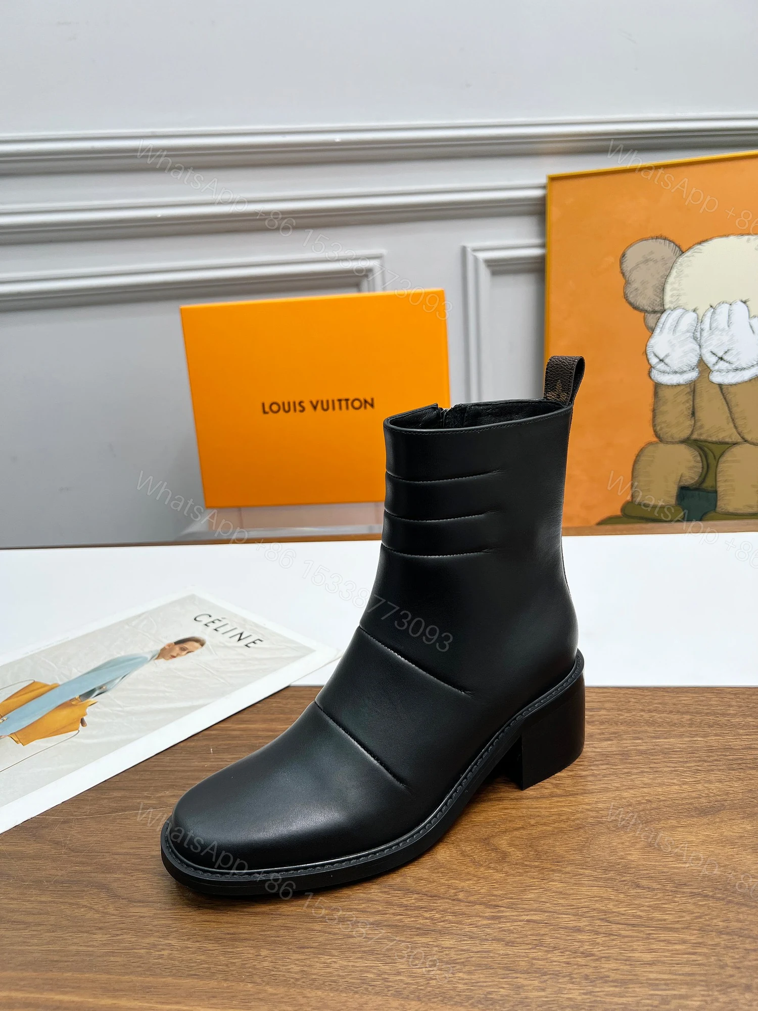 View 7 of LOUIS VUITTON JAZZ BOOTS LAMBSKIN BLACK 1ADBJ9