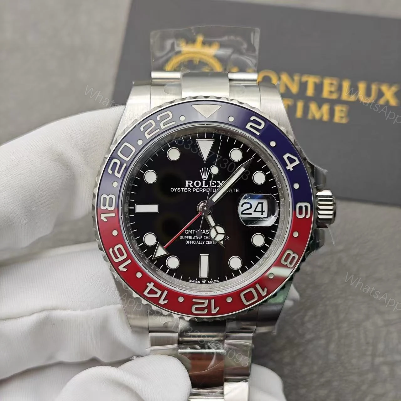 View 13 of Replica Super Clone Pepsi Rolex GMT Master 2