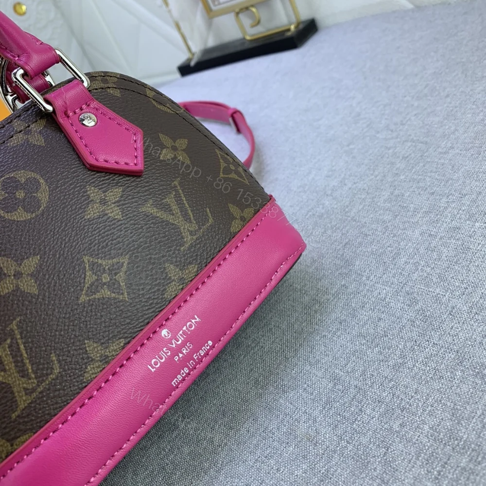 View 6 of Louis Vuitton Mini Alma Monogram Canvas Mix With Pink 18Cm M83206