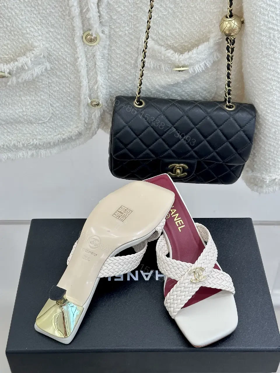 View 10 of Pink Leather Modern Braided Strap Sandals
