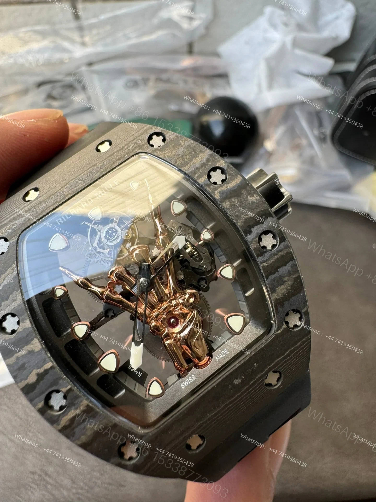 View 10 of Super Clone Richard Mille RM 66 Flying Tourbillon Devil’s Hand 1:1 Replica Watch