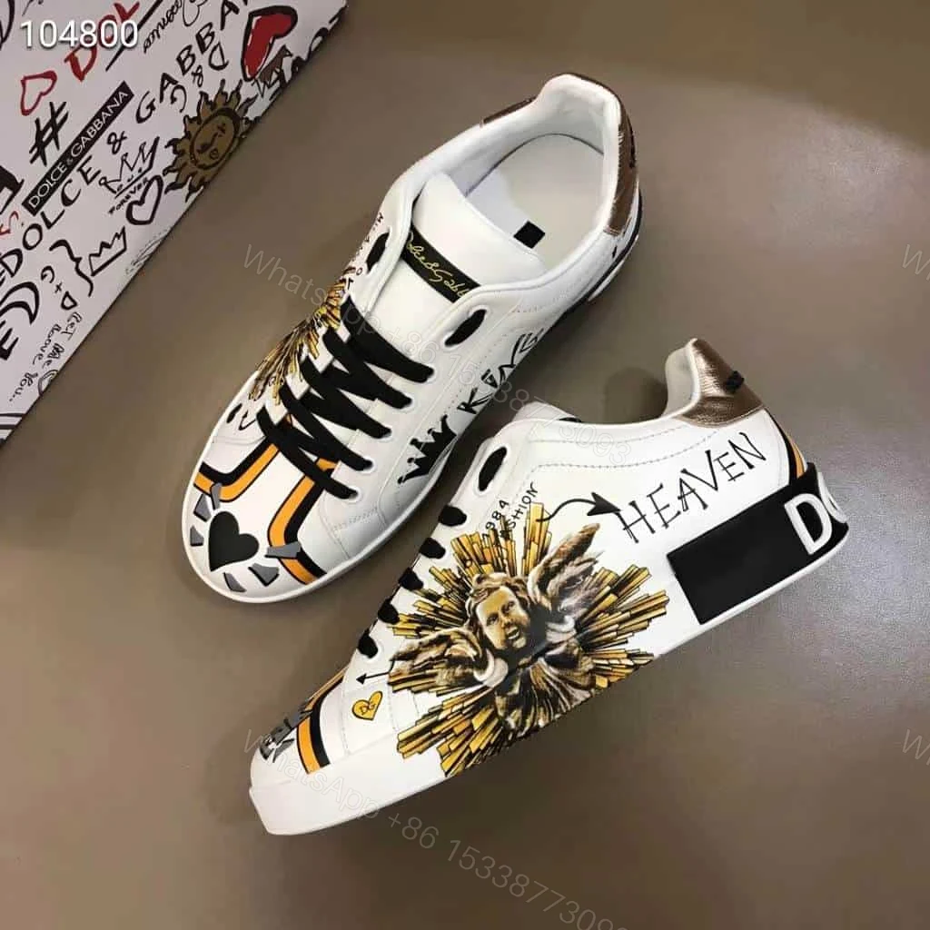 View 5 of DOLCE & GABBANA PRINTED CALFSKIN PORTOFINO SNEAKERS – DG7