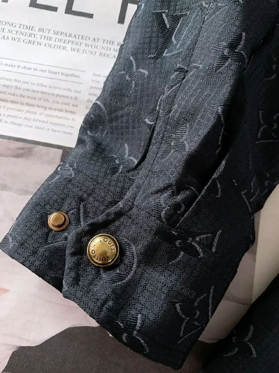 View 10 of Noir Denim Monogram Jacket: Luxury-Utility, Modern Heritage