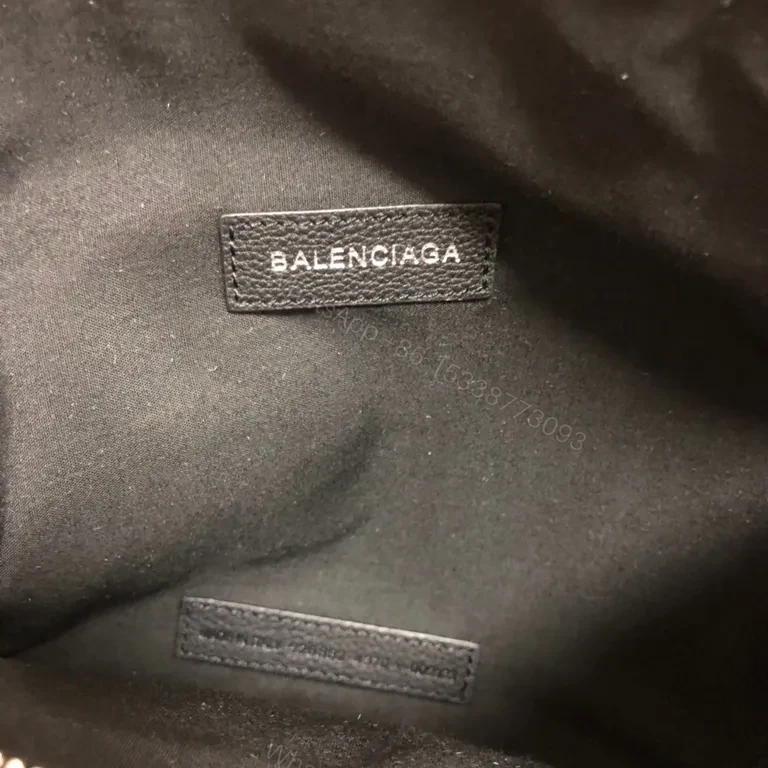 View 7 of Black Pebble Leather Belt Bag â€“ Balenciaga Style Waist Pack