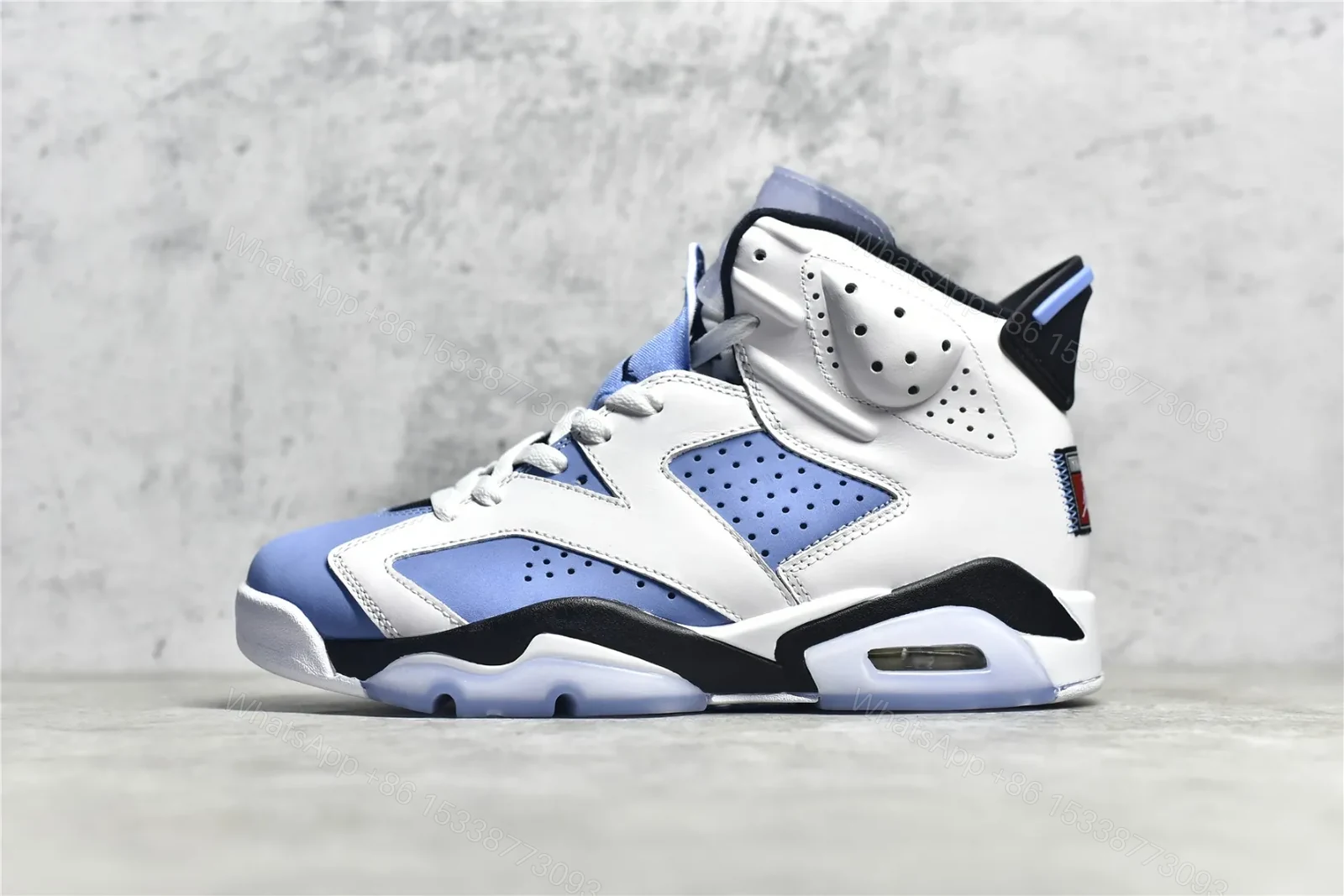 Air Jordan 6 Retro “university blue” Reps — view 1