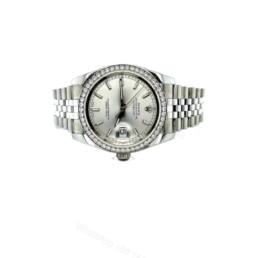 View 3 of Rolex Datejust 116284 Diamond Bezel Silver Dial Super Clone