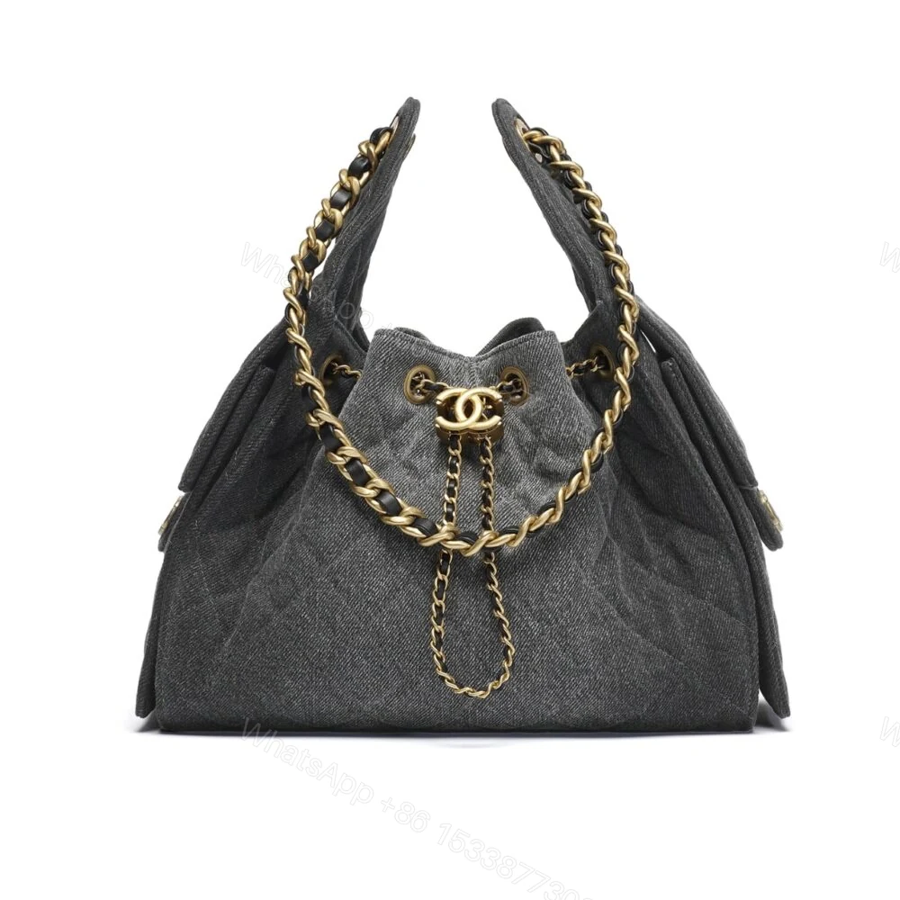 Chanel 25 Small Handbag Washed Denim Black 26Cm AS5293 B20520 U0725 — view 1