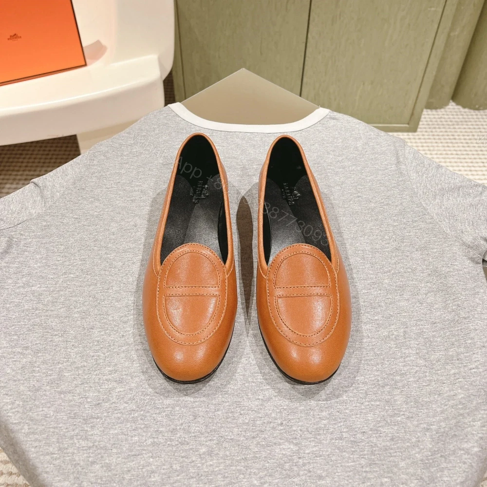 View 2 of 高仿Hermes*H242060Z1W山羊皮套腳單鞋棕色免檢版