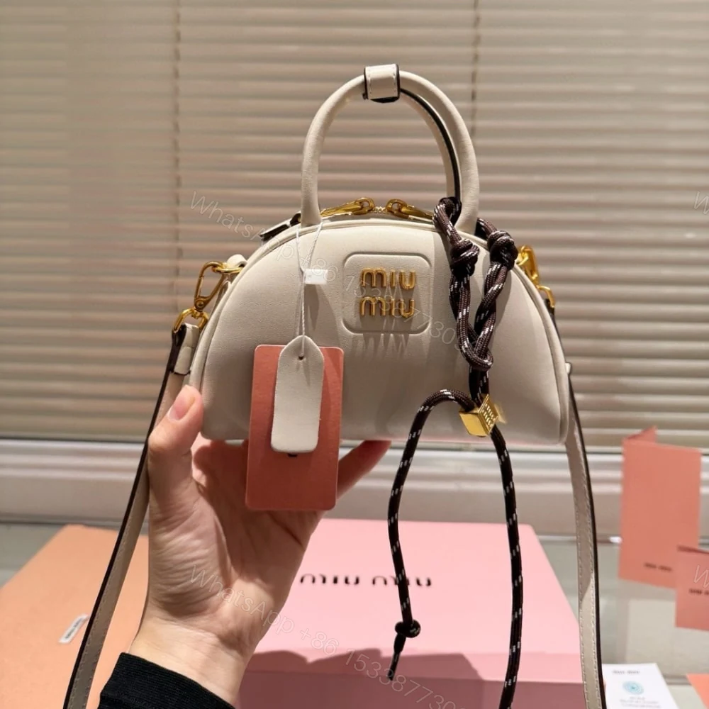 View 2 of MIUMIU TOP HANDLE BAG WHITE 18CM
