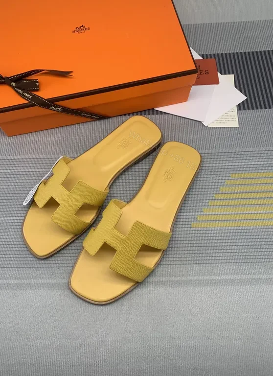 View 5 of Butter Yellow Calfskin Oran Slide - Luxe Minimal Sandal