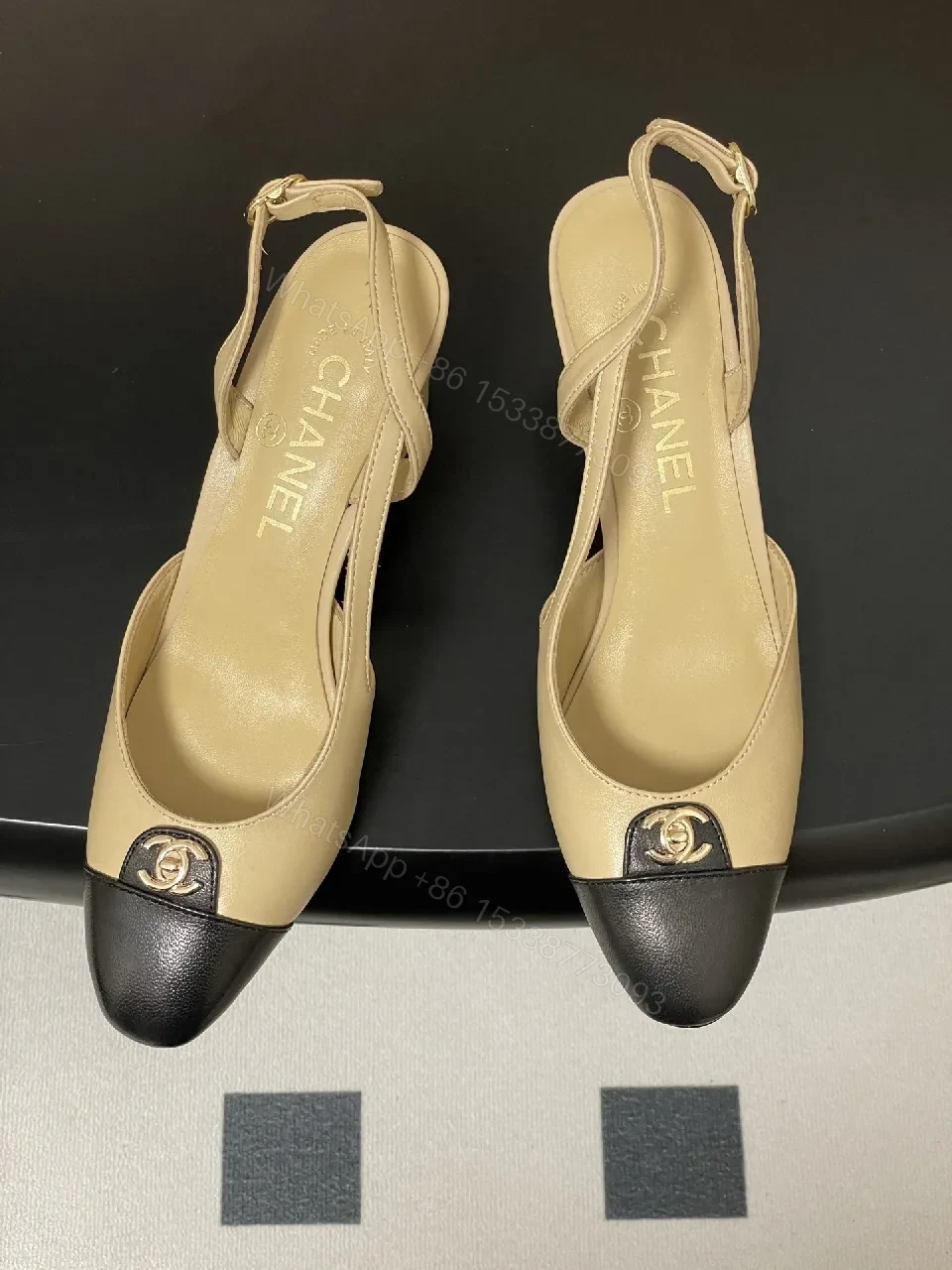 View 9 of Two-Tone Slingback Pumps: Modern Chic All-Day Comfort